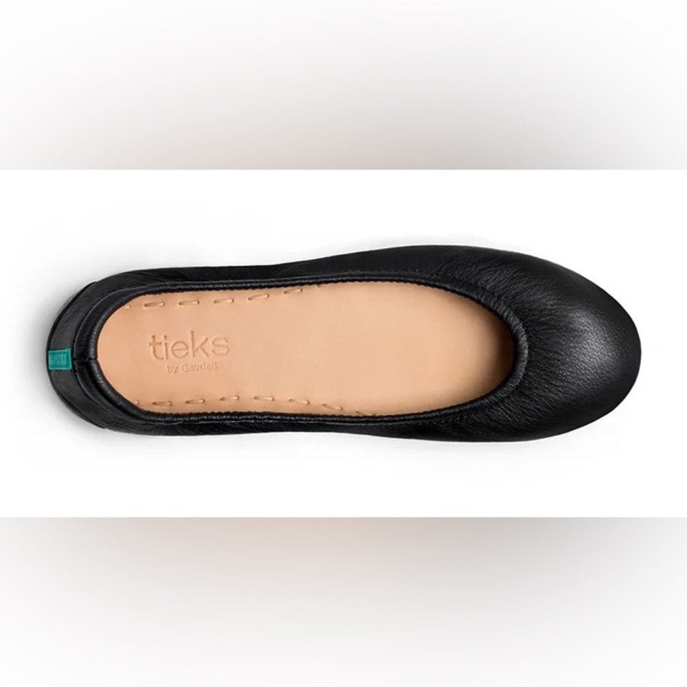 Tieks Classic Matte Black Leather Flats